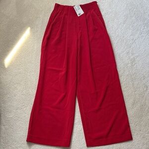 H&M NWT Bright Red Women's Wide Leg Pant